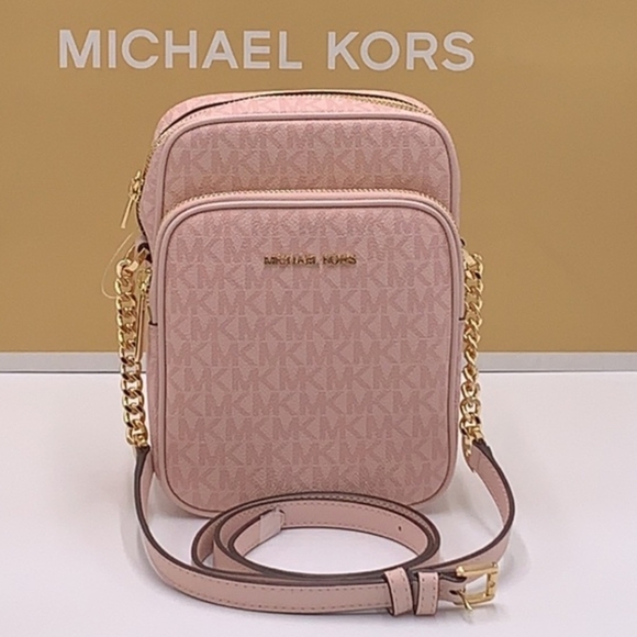 Michael Kors Handbags - MICHAEL KORS Jet Set Travel Medium Logo  Crossbody Bag